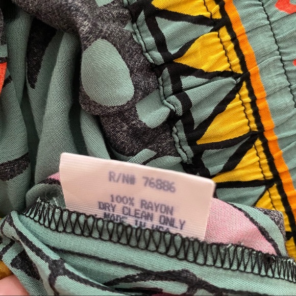 Vtg Cache Midi skirt abstract tribal Aztec people - Picture 8 of 8